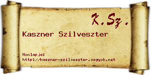 Kaszner Szilveszter névjegykártya