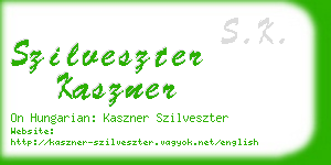 szilveszter kaszner business card